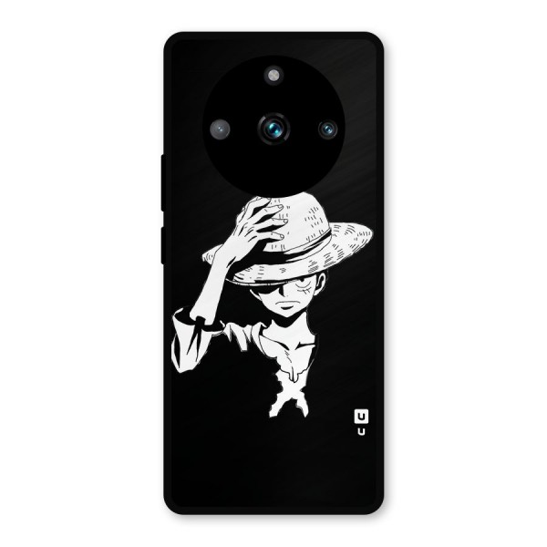 Anime One Piece Luffy Silhouette Metal Back Case for Realme 11 Pro Plus