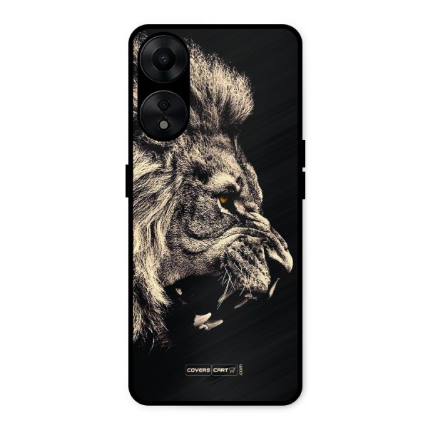 Roaring Lion Metal Back Case for Oppo A78 5G